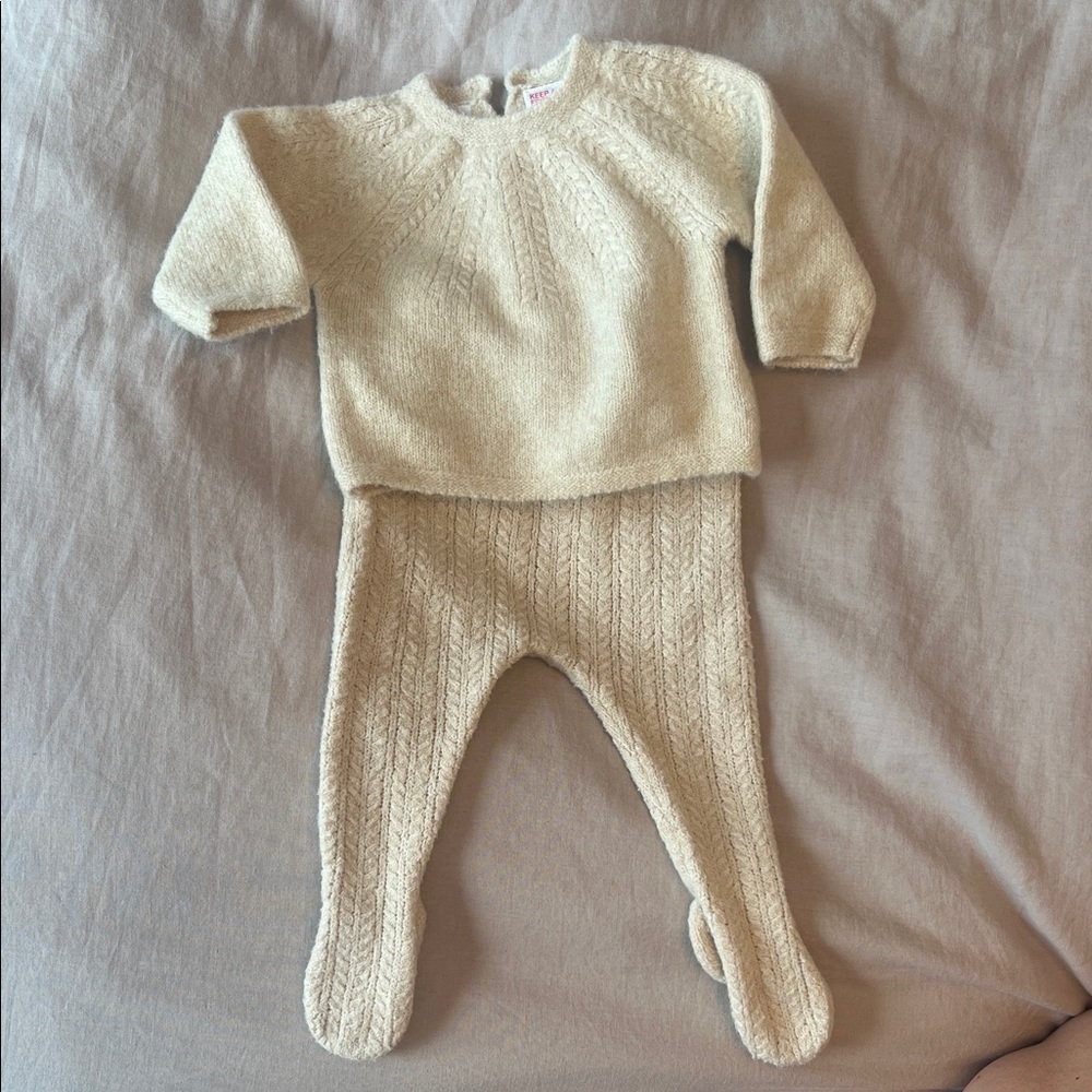 Zara Cream Knit Kids One Piece